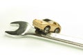 Wrench and car Royalty Free Stock Photo