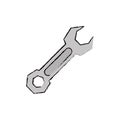 Wrench construction tool Royalty Free Stock Photo