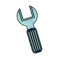 Wrench construction tool icon Royalty Free Stock Photo