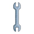 Wrench construction tool scribble Royalty Free Stock Photo