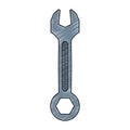 Wrench construction tool scribble Royalty Free Stock Photo