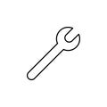 wrench, diy icon. Simple thin line, outline vector of Construction tools icons for UI and UX, website or mobile application Royalty Free Stock Photo