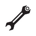 Wrench and Gear icon vector isolated on white background, Wrench Royalty Free Stock Photo