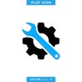 Wrench, Gear Icon Vector Logo Design Template. Tools, Repair, Service Symbol Royalty Free Stock Photo