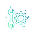 wrench gear setting icon vector design