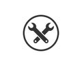 Wrench Gear , Settings Icon , Repairing Symbol , Mechanic Logo Royalty Free Stock Photo