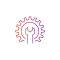 Wrench and gear vector icon