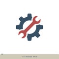 Wrench and Gear Vector logo Template Illustration Design. Vector EPS 10 Royalty Free Stock Photo