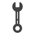 Wrench glyph icon, build and repair, tool sign Royalty Free Stock Photo