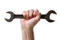 Wrench in hand Royalty Free Stock Photo