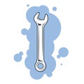 Wrench. Hand wrench tool or spanner. Tools and repair Royalty Free Stock Photo