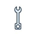 Color illustration icon for Wrench, calibrating and fix