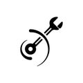 Wrench Icon for dynamic logo. Customization, repair and maintenance. Flat illustration EPS10