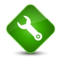Wrench icon elegant green diamond button Royalty Free Stock Photo