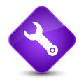 Wrench icon elegant purple diamond button Royalty Free Stock Photo