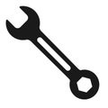 Wrench icon in flat style isolated on white background. Spanner symbol for your web site design, logo, app, UI etc Royalty Free Stock Photo