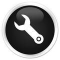 Wrench icon premium black round button