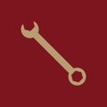 The wrench icon. Settings symbol. Flat Royalty Free Stock Photo