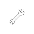 Wrench icon, spanner vector line isolated symbol