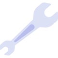 Wrench icon spanner vector mechanic flat logo