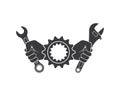 wrench icon vector of automotive service illustration Royalty Free Stock Photo