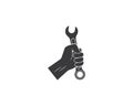 wrench icon vector of automotive service illustration Royalty Free Stock Photo