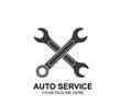 wrench icon vector of automotive service illustration Royalty Free Stock Photo