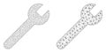 Wrench Icon - Vector Triangle Mesh Royalty Free Stock Photo