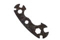 Wrench iron rusty old isolate close up Royalty Free Stock Photo