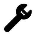 wrench logo or illustration with solid stroke style vector design Royalty Free Stock Photo