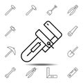 wrench, maintenance icon. Simple thin line, outline vector element of Construction tools icons set for UI and UX, website or Royalty Free Stock Photo