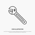Wrench, Option, Tool, Spanner, Tool Line Icon Vector