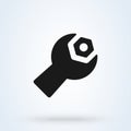 Wrench screw Simple vector modern icon design illustration