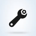 Wrench screw Simple vector modern icon design illustration