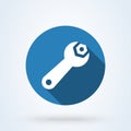 Wrench screw Simple vector modern icon design illustration