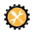 Wrench and screwdriver mechanic tools icon