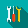 Wrench, screwdriver, spanner tools icon