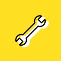 Wrench simple vector icon illustration