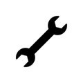 Wrench spanner icon screwdriver logo. Maintain gear wrench mechanic pictogram symbol