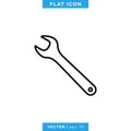 Wrench, Spanner Icon Vector Logo Design Template. Tools, Repair, Service Symbol Royalty Free Stock Photo