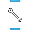 Wrench, Spanner Icon Vector Logo Design Template. Tools, Repair, Service Symbol Royalty Free Stock Photo