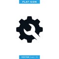 Wrench, Spanner Icon Vector Logo Design Template. Tools, Repair, Service Symbol Royalty Free Stock Photo