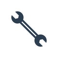 Wrench and Spanner repair tool. Mechanic or engineer instruments. Support service vector icon