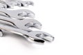 Wrench spanner tools on white background. Copy space for text Royalty Free Stock Photo