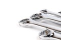 Wrench spanner tools on white background. Copy space for text Royalty Free Stock Photo