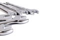 Wrench spanner tools on white background. Copy space for text Royalty Free Stock Photo