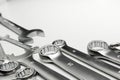 The wrench steel tools for repair Royalty Free Stock Photo