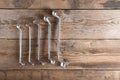 The wrench steel tools for repair. Royalty Free Stock Photo