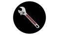 Wrench Sticker-vector Royalty Free Stock Photo
