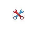 Wrench symbol illustration Royalty Free Stock Photo